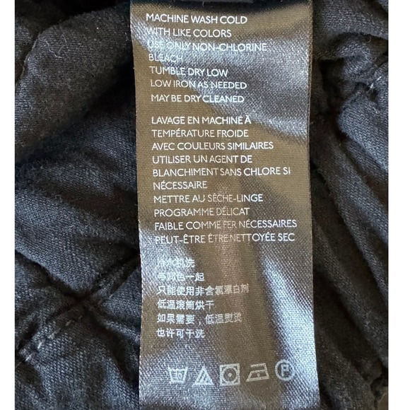 Free People Dolman Quilted Washed Black Bomber Jacket Womens Large Zip Up - Picture 8 of 10